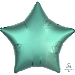 BALLON METALLIQUE ETOILE SATIN JADE 43 CM