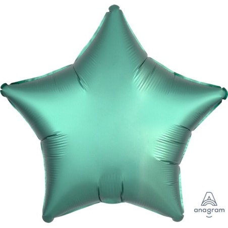 BALLON METALLIQUE ETOILE SATIN JADE 43 CM