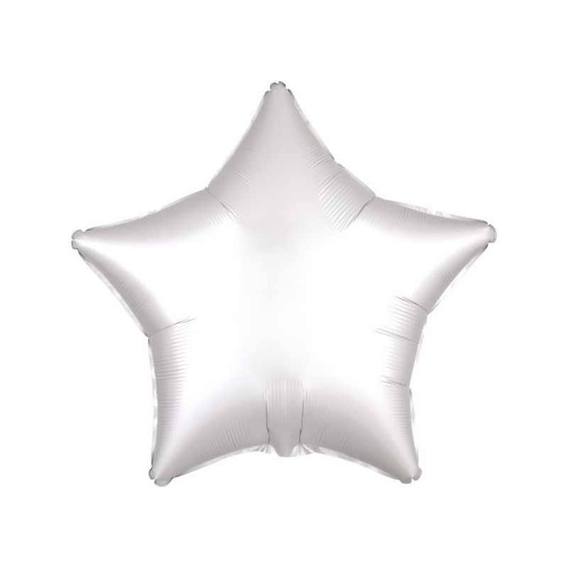 BALLON METALLIQUE ETOILE SATIN BLANC 43 CM BALLON METALLIQUE ETOILE SATIN BLANC 43 CM