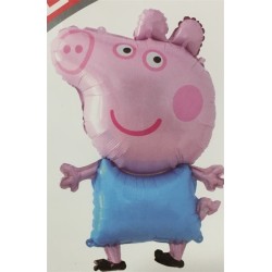 BALLON METALLIQUE PEPPA PIG BLEU 48 X 81 CM