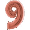 BALLON METALLIQUE CHIFFRE 9 102 CM ROSE GOLD BALLON METALLIQUE CHIFFRE 9 102 CM ROSE GOLD