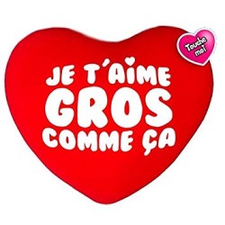 COUSSIN 50 CM  JE T'AIME GROS COMME CA 