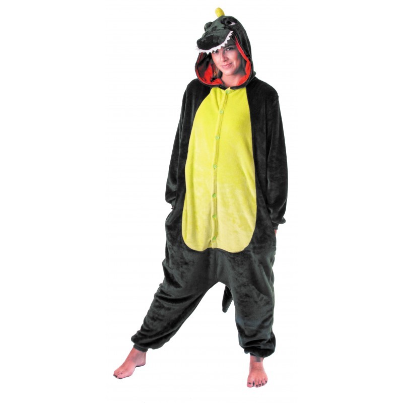 DEGUISEMENT KIGURUMI DINO VERT ENFANT TAILLE 4-6 ANS 