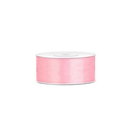 RUBAN SATIN ROSE  25 M X 25 MM