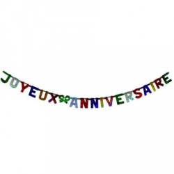 GUIRLANDE JOYEUX ANNIVERSAIRE MULTICOLORE 1.80 M