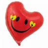 BALLON METALLIQUE COEUR SWEET LOVELY SMILE ROUGE 63 CM