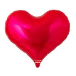 BALLON METALLIQUE COEUR JELLY ROUGE 25 " 63 CM