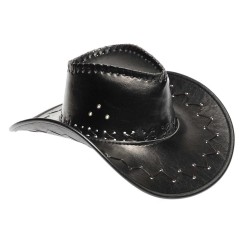 CHAPEAU COW BOY WESTERN SIMILI CUIR 