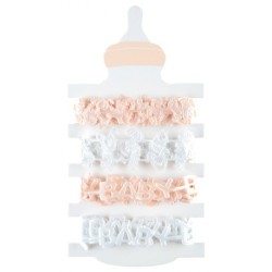 SACHET DE 4 RUBANS BABY CORAIL