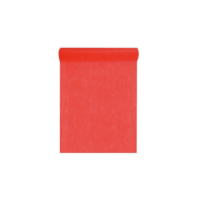 CHEMIN DE TABLE ROUGE 30 CM X 10 METRES 