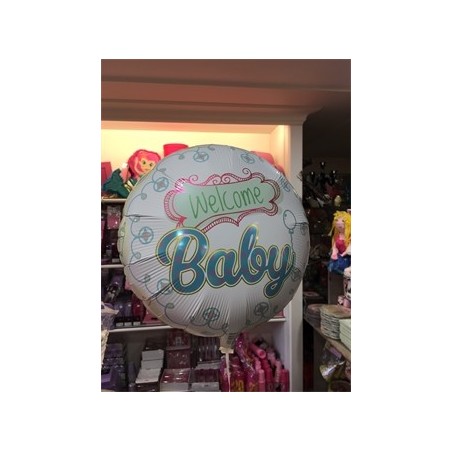 BALLON METALLIQUE 35CM WELCOME BABY IBREX