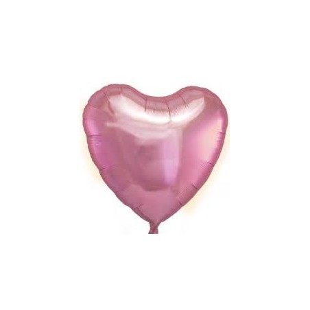 BALLON METALLIQUE COEUR ROSE PALE 46 CM 18 "