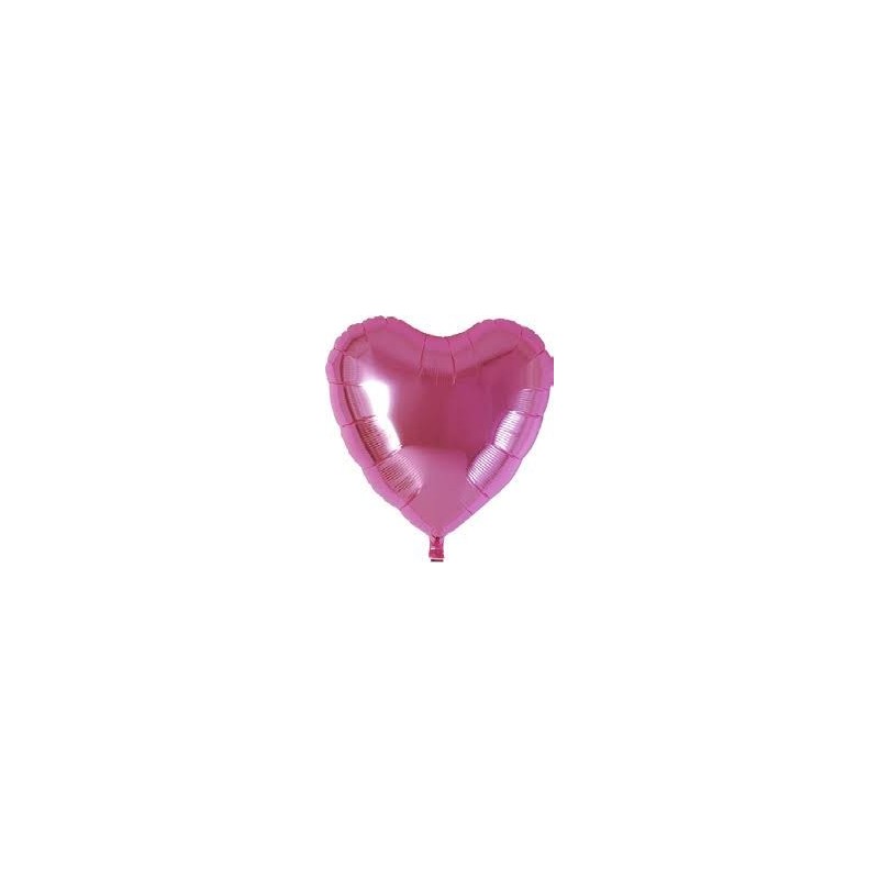 BALLON METALLIQUE COEUR ROSE 46 CM 18" BALLON METALLIQUE COEUR ROSE 46 CM 18"