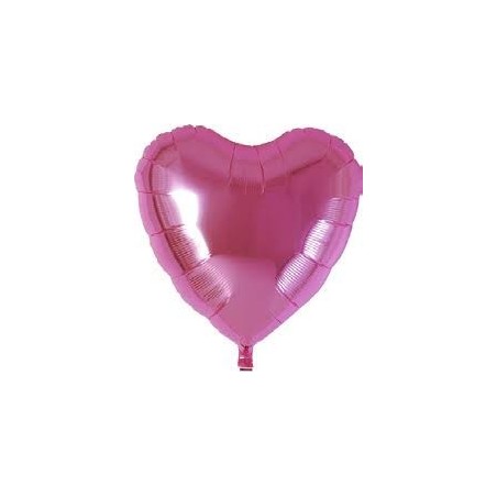 BALLON METALLIQUE COEUR ROSE 46 CM 18"