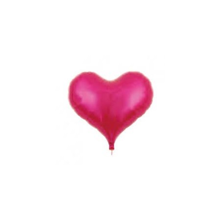 BALLON METALLIQUE COEUR JELLY FUSCHIA 35 CM 14" IBREX