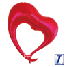 BALLON METALLIQUE COEUR ROUGE ELEGANT 80CM IBREX BALLON METALLIQUE COEUR ROUGE ELEGANT 80CM IBREX