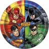 8 ASSIETTES CARTON RONDES 23 CM JUSTICE LEAGUE