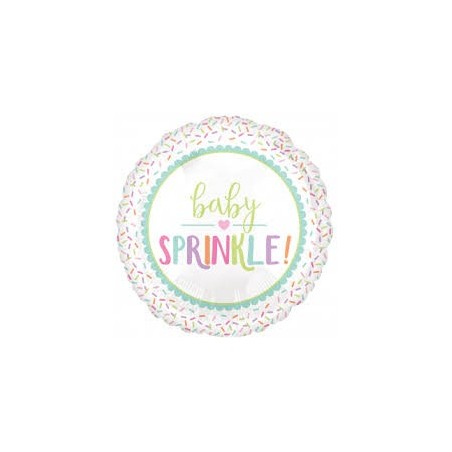 BALLON METALLIQUE ROND BABY SPRINKLE 43 CM 
