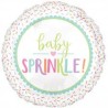 BALLON METALLIQUE ROND BABY SPRINKLE 43 CM  BALLON METALLIQUE ROND BABY SPRINKLE 43 CM