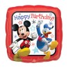 BALLON METALLIQUE CARRE MICKEY 43CM HAPPY BIRTHDAY