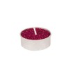 6 BOUGIES CHAUFFE-PLAT FUSCHIA PAILLETTE 3.5 CM 