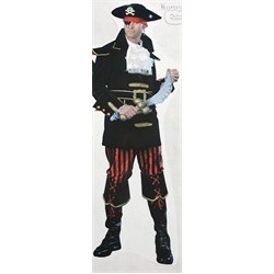 DEGUISEMENT PIRATE VELOUR NOIR ET OR TAILLE 48/50