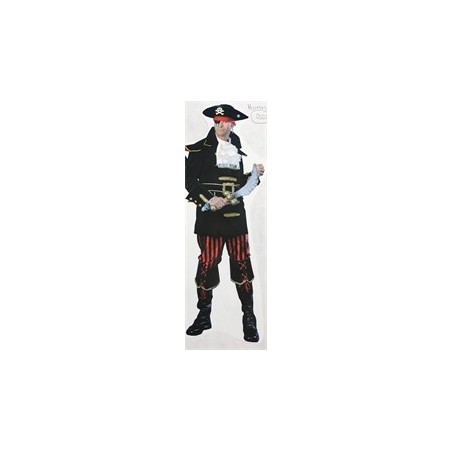 DEGUISEMENT PIRATE VELOUR NOIR ET OR TAILLE 48/50