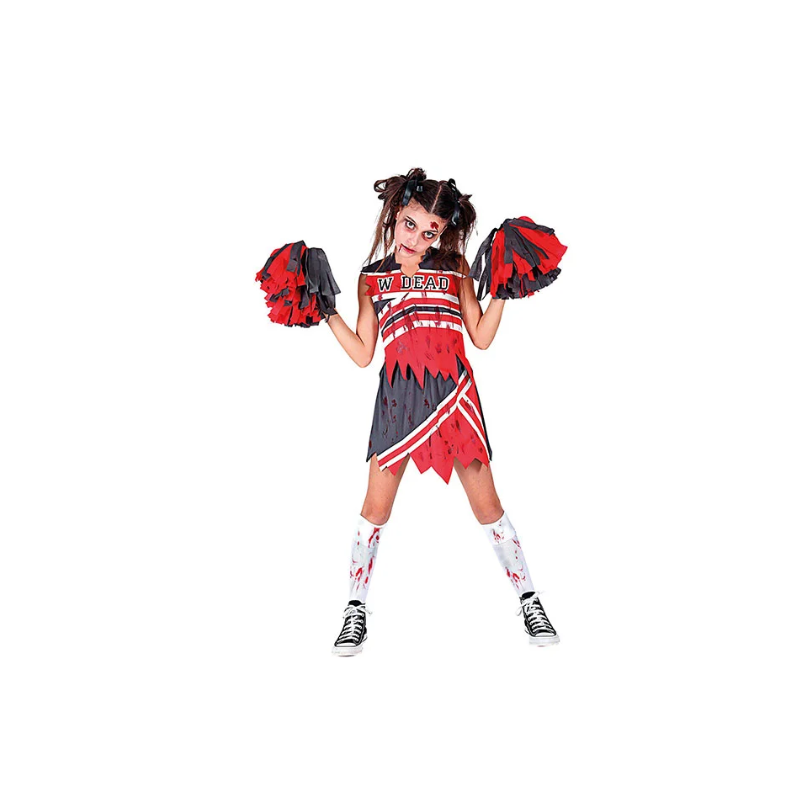 DEGUISEMENT HALLOWEEN POMPOM GIRL ZOMBIE TAILLE 140 CM