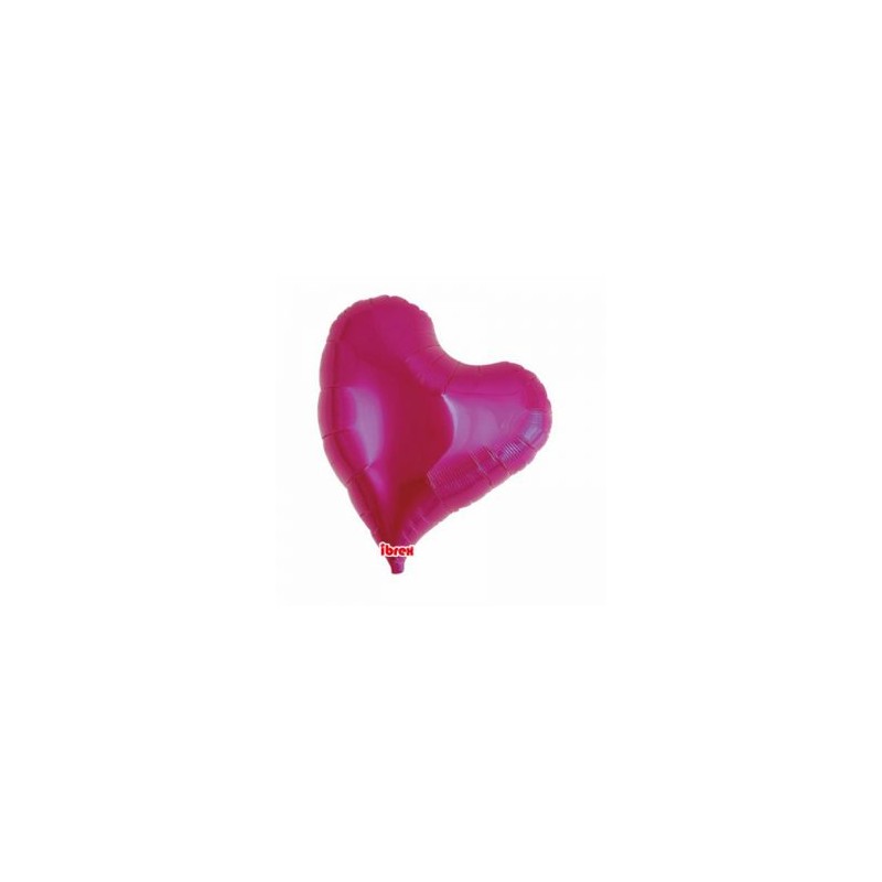 BALLON METALLIQUE COEUR SWEET FUSCHIA 36 CM 14" IBREX