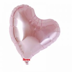 BALLON METALLIQUE COEUR SWEET ROSE CLAIR 36CM 14" IBREX