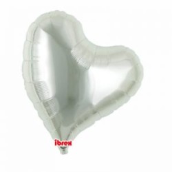 BALLON METALLIQUE COEUR SWEET ARGENT 36 CM 14" IBREX