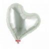 BALLON METALLIQUE COEUR SWEET ARGENT 36 CM 14" IBREX