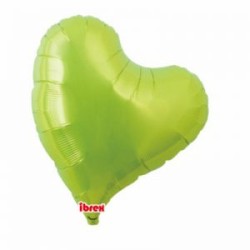 BALLON METALLIQUE COEUR SWEET VERT LIMETTE 36CM 14" IBREX