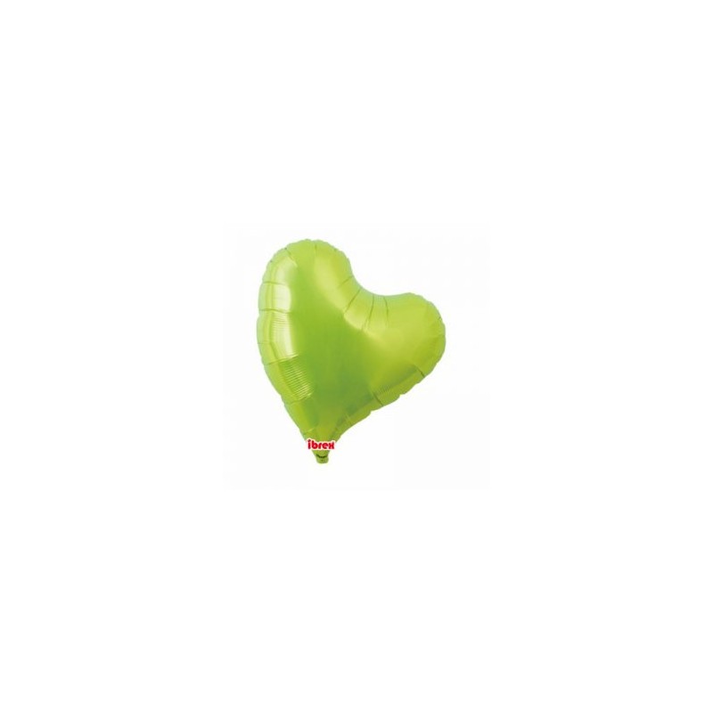 BALLON METALLIQUE COEUR SWEET VERT LIMETTE 36CM 14" IBREX