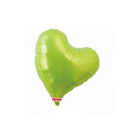 BALLON METALLIQUE COEUR SWEET VERT LIMETTE 36CM 14" IBREX