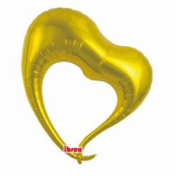 BALLON METALLIQUE COEUR OR ELEGANT 80CM IBREX