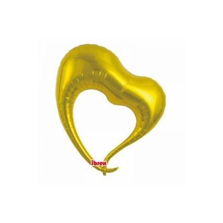 BALLON METALLIQUE COEUR OR ELEGANT 80CM IBREX