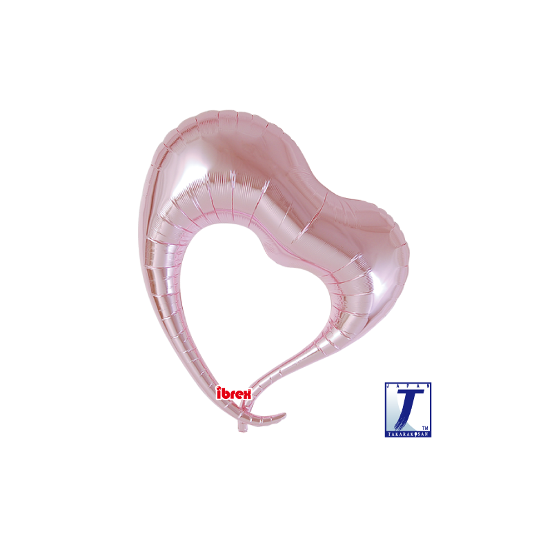 BALLON METALLIQUE COEUR ROSE CLAIR ELEGANT 80CM IBREX BALLON METALLIQUE COEUR ROSE CLAIR ELEGANT 80CM IBREX