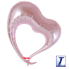 BALLON METALLIQUE COEUR ROSE CLAIR ELEGANT 80CM IBREX BALLON METALLIQUE COEUR ROSE CLAIR ELEGANT 80CM IBREX