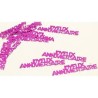 CONFETTIS DE TABLE JOYEUX ANNIVERSAIRE FUSCHIA