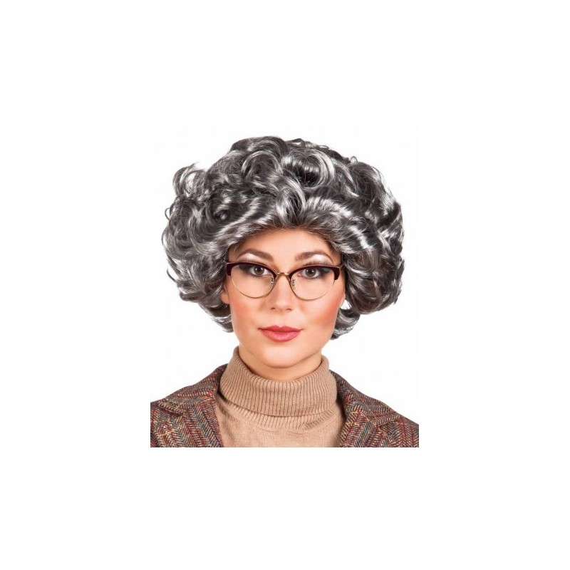 PERRUQUE COURTE DE GRAND-MERE GRISE 
