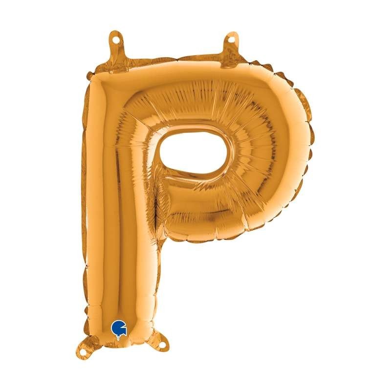 BALLON METALLIQUE LETTRE P OR 35 CM BALLON METALLIQUE LETTRE P OR 35 CM