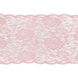 CHEMIN DE TABLE DENTELLE ROSE 17 CM X 5 M