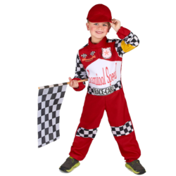 DEGUISEMENT PILOTE DE COURSE ENFANT TAILLE S 4-6 ANS