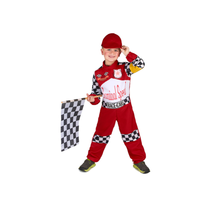 DEGUISEMENT PILOTE DE COURSE ENFANT TAILLE M 7-9 ANS  DEGUISEMENT PILOTE DE COURSE ENFANT TAILLE M 7-9 ANS