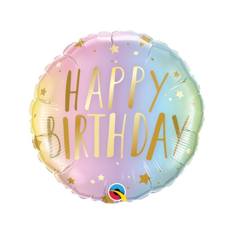 BALLON METALLIQUE  HAPPY BIRTHDAY PASTEL ETOILE 46 CM BALLON METALLIQUE  HAPPY BIRTHDAY PASTEL ETOILE 46 CM