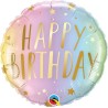 BALLON METALLIQUE  HAPPY BIRTHDAY PASTEL ETOILE 46 CM BALLON METALLIQUE  HAPPY BIRTHDAY PASTEL ETOILE 46 CM