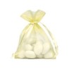 SACHET ORGANZA PAR 10 JAUNE PASTEL