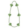 COLLIER PERLES + TREFLES VERTS