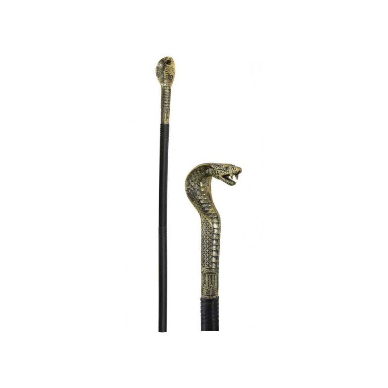 SCEPTRE EGYPTIEN AVEC TETE DE COBRA 110 CM  SCEPTRE EGYPTIEN AVEC TETE DE COBRA 110 CM